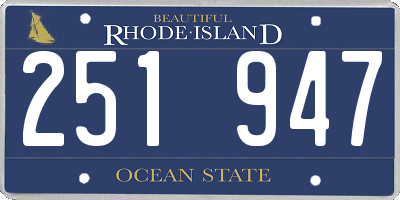 RI license plate 251947