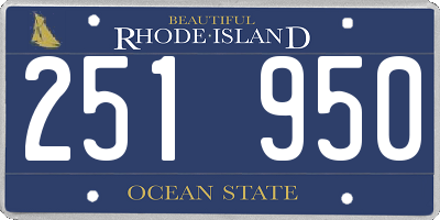 RI license plate 251950