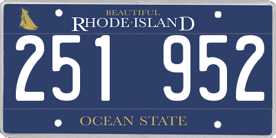RI license plate 251952