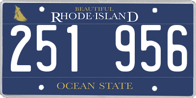 RI license plate 251956