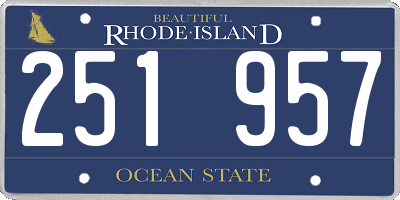 RI license plate 251957