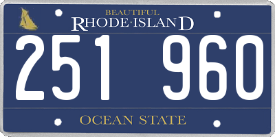 RI license plate 251960