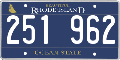 RI license plate 251962