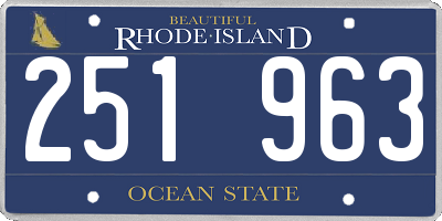 RI license plate 251963