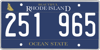RI license plate 251965