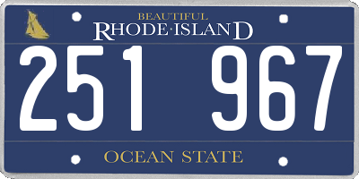 RI license plate 251967