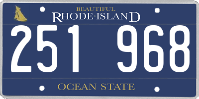 RI license plate 251968