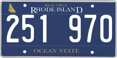 RI license plate 251970