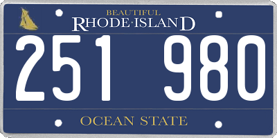 RI license plate 251980