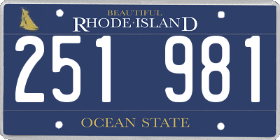 RI license plate 251981