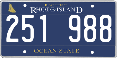 RI license plate 251988