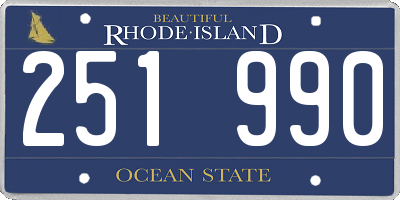 RI license plate 251990