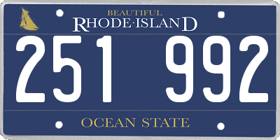 RI license plate 251992