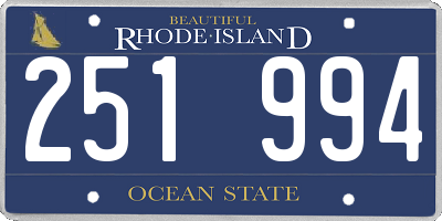 RI license plate 251994