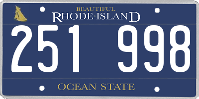 RI license plate 251998
