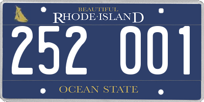 RI license plate 252001