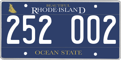 RI license plate 252002