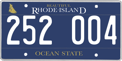 RI license plate 252004