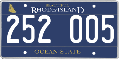 RI license plate 252005