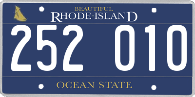 RI license plate 252010