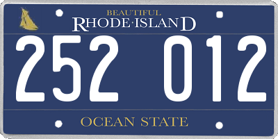 RI license plate 252012