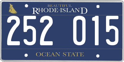 RI license plate 252015