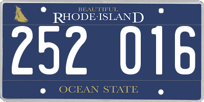 RI license plate 252016