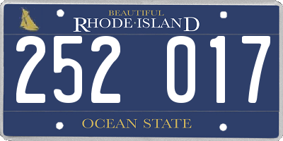 RI license plate 252017