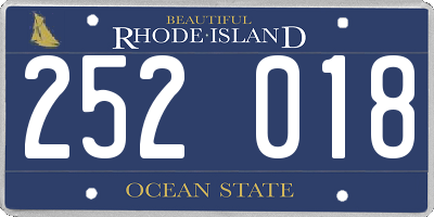 RI license plate 252018