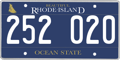 RI license plate 252020
