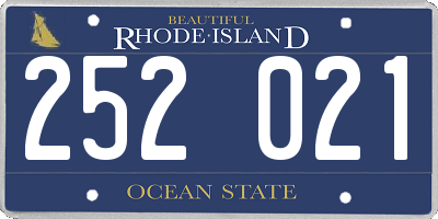 RI license plate 252021