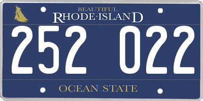 RI license plate 252022
