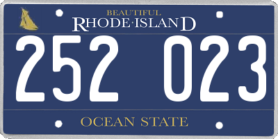 RI license plate 252023