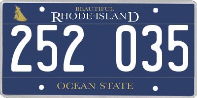 RI license plate 252035
