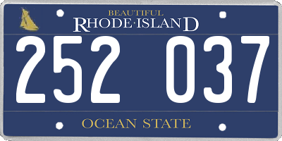RI license plate 252037