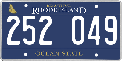 RI license plate 252049