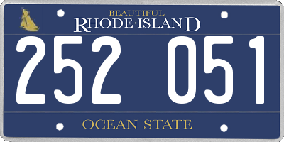 RI license plate 252051