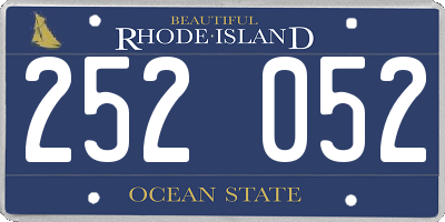 RI license plate 252052