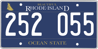 RI license plate 252055
