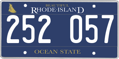 RI license plate 252057