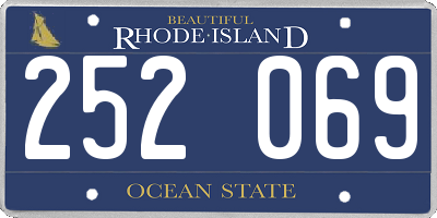 RI license plate 252069