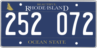 RI license plate 252072