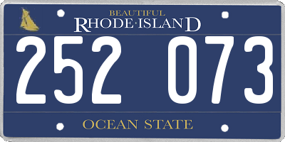 RI license plate 252073