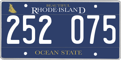 RI license plate 252075