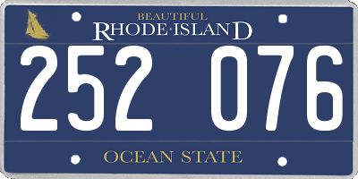 RI license plate 252076