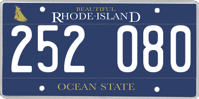 RI license plate 252080