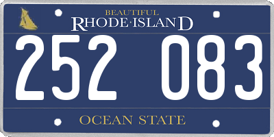 RI license plate 252083