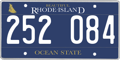 RI license plate 252084
