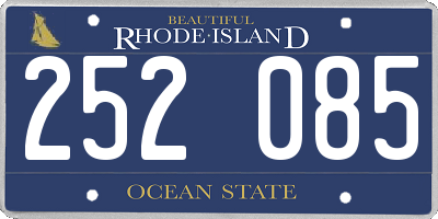 RI license plate 252085