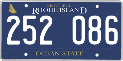 RI license plate 252086